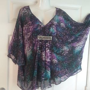 Jolo multi colored animal print top